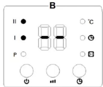 Eurom WH2018 - Operation using buttons on unit or remote control: - 3