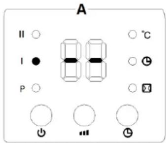 Eurom WH2018 - Operation using buttons on unit or remote control: - 2