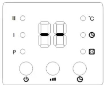 Eurom WH2018 - Operation using buttons on unit or remote control: - 1