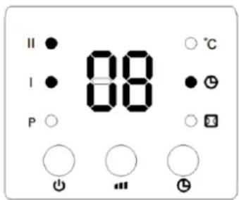 Eurom WH2018 - Operation using buttons on unit or remote control: - 4