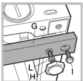 HOTPOINT BI WDHG 861484 EU - Réglage de la machine en hauteur. - 1