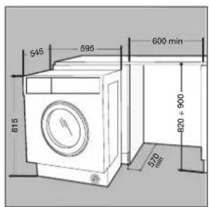 HOTPOINT BI WDHG 861484 EU - Regolazione in altezza della macchina. - 1
