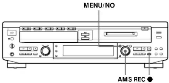 SONY MXDD5C - Inscription des numéros de plages pendant l'enregistrement - 1