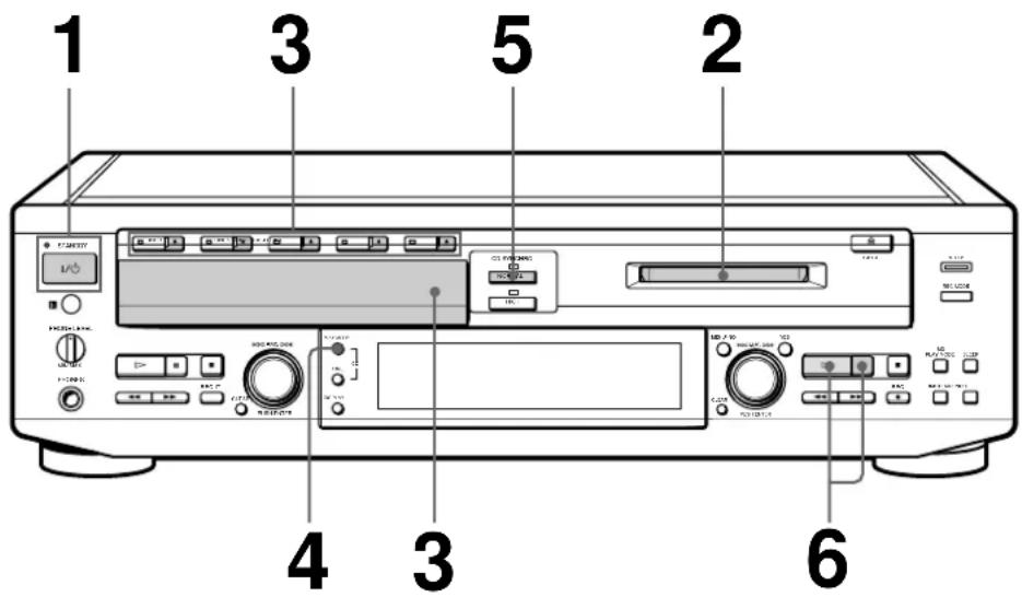 SONY MXDD5C - Enregistrement d'un CD sur un MD (Enregistrement synchro de CD-MD) - 1