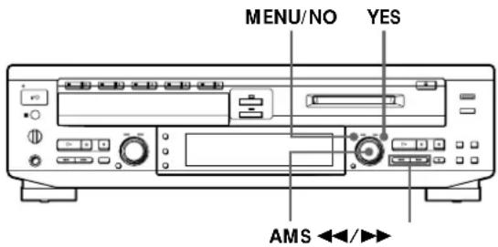 SONY MXDD5C - Effacement d'un passage d'une plage (Fonction A-B Erase) - 2