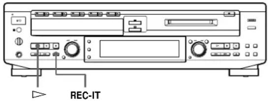 SONY MXDD5C - Enregistrement de la plage actuelle d'un CD (fonction REC-IT) - 1