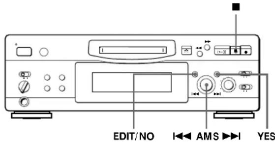 SONY MDSS707 - Combinaison de plusieurs plages enregistrées (fonction COMBINE) - 2