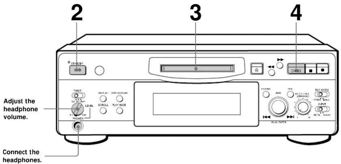 SONY MDSS707 - Playing an MD - 1