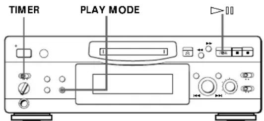 SONY MDSS707 - Playing an MD Using a Timer - 1