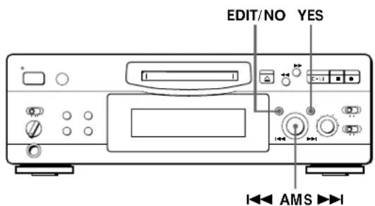 SONY MDSS707 - Effacement d'un enregistrement (fonction ERASE) - 1