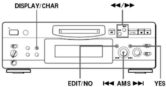 SONY MDSS707 - Titrage d'un enregistrement (fonction TITLE) - 1