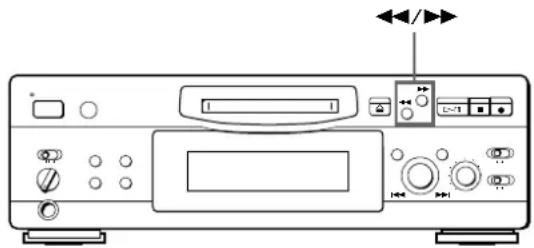 SONY MDSS707 - Locating a Particular Point in a Track - 1