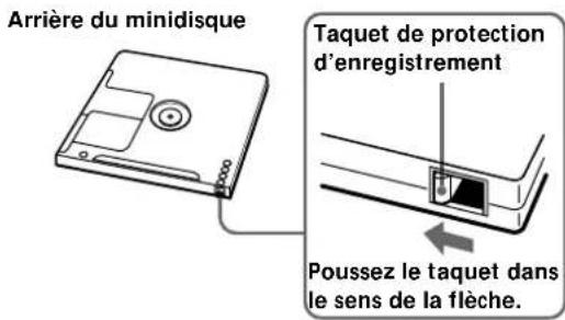 SONY MDSS707 - Pour protéger un minidisque contre un effacement accidentel - 1