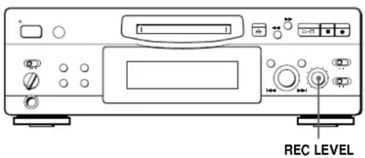 SONY MDSS707 - Réglage du niveau d'enregistrement - 1