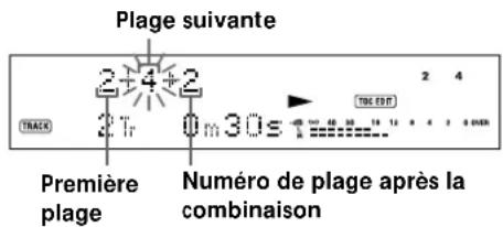 SONY MDSJA20ES - Combinaison de plusieurs plages enregistrées (Fonction Combine) - 3