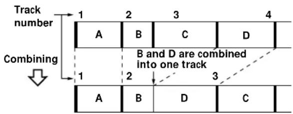 SONY MDSJA20ES - Combining Recorded Tracks (Combine Function) - 1