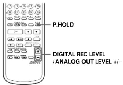 SONY MDSJA20ES - Réglage du niveau d'enregistrement - 2