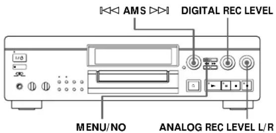 SONY MDSJA20ES - Adjusting the Recording Level - 1