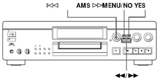 SONY MDSJA20ES - Erasing a Part of a Track (A-B Erase Function) - 2