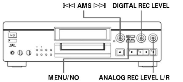 SONY MDSJA20ES - Réglage du niveau d'enregistrement - 1