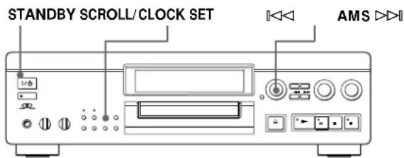SONY MDSJA20ES - Setting the Clock - 1