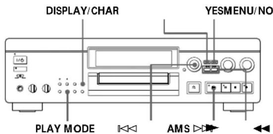 SONY MDSJA20ES - Creation d'un programme (Lecture programmée) - 1
