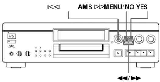 SONY MDSJA20ES - Effacement d'un passage d'une plaque (Fonction A-B Erase) - 2