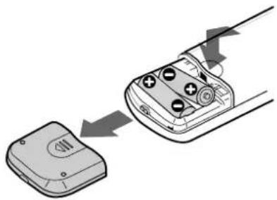 SONY MDSJA20ES - Inserting batteries into the remote - 1