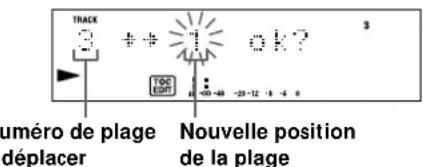 SONY MDSJE320 - Déplacement d'une plage enregistrée (Fonction MOVE) - 2