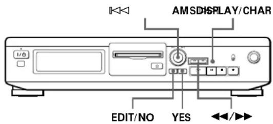 SONY MDSJE320 - Titrage d'un enregistrement (Fonction TITLE) - 1