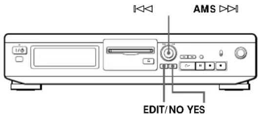 SONY MDSJE320 - Effacement d'un enregistrement (Fonction ERASE) - 1