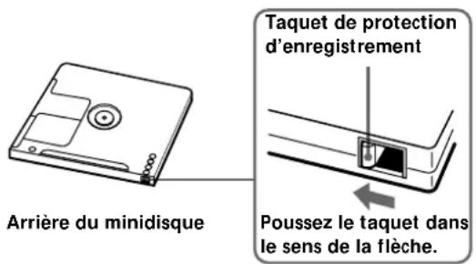 SONY MDSJE320 - Pour protégé un minidisque contre un effacement accidentel - 1