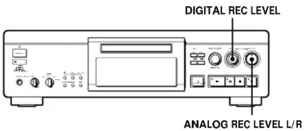 SONY MDSJA30ES - Réglage du niveau d'enregistrement - 1