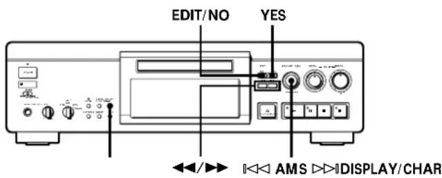 SONY MDSJA30ES - Labeling Recordings (Title Function) - 1