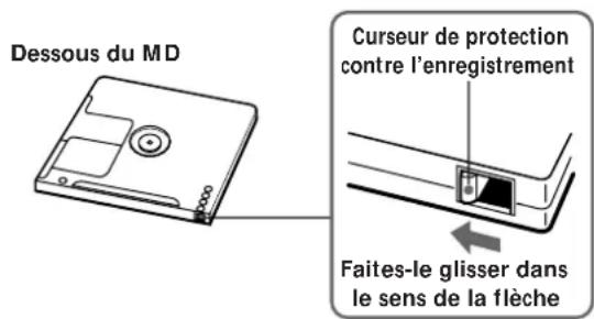 SONY MDSS40 - Pour éviter un effacement accidentel des matériaux enregistrés - 1