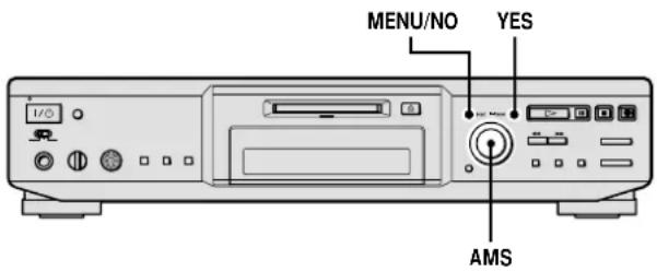 MENU/NO YES AMS