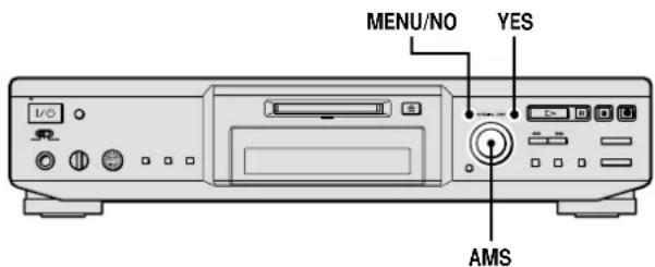 MENU/NO YES AMS