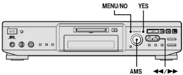MENU/NO YES AMS