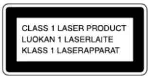 CLASS 1 LASER PRODUCT LUOKAN 1 LASERLAITE KLASS 1 LASERAPPARAT