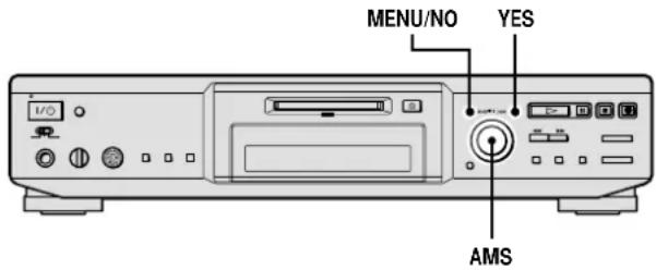 MENU/NO YES AMS