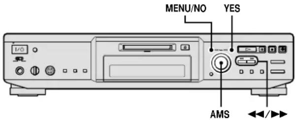 MENU/NO YES AMS