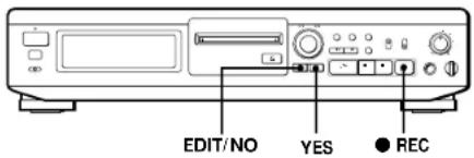 SONY MDSJE510 - Registo de números de faix durante a gravação (inserção de índice de faixa) - 1
