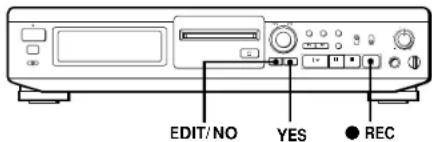 SONY MDSJE510 - Marcación de números de canciones durante la grabación (Marcación de canciones) - 1