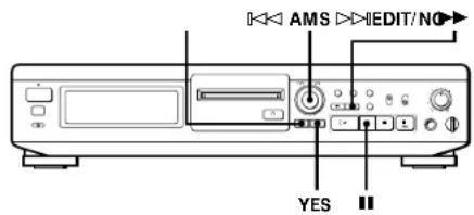 SONY MDSJE510 - Effacement d'une partie d'une plage (fonction A-B ERASE) - 2