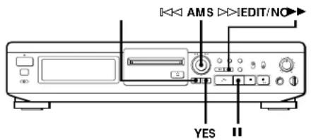 SONY MDSJE510 - Borrado de una parte de una canción (Función de borrado A-B) - 2