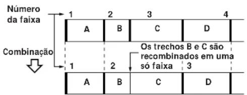 SONY MDSJE510 - Combinação de faixas gravadas (função de combinação) - 1