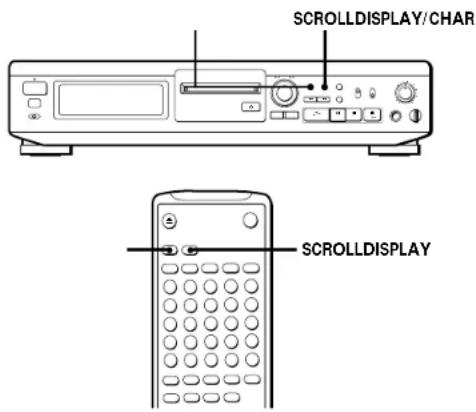 SONY MDSJE510 - Utilisation de l'affichage - 1