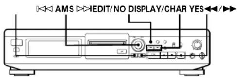 SONY MDSJE510 - Titrage d'un enregistrement (fonction TITLE) - 1
