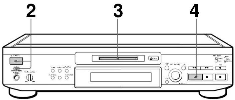 SONY MDSJE520 - Reproducción de un minidisco - 1