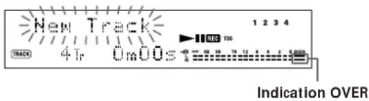 SONY MDSJE520 - Réglage du niveau d'enregistrement numérique - 1